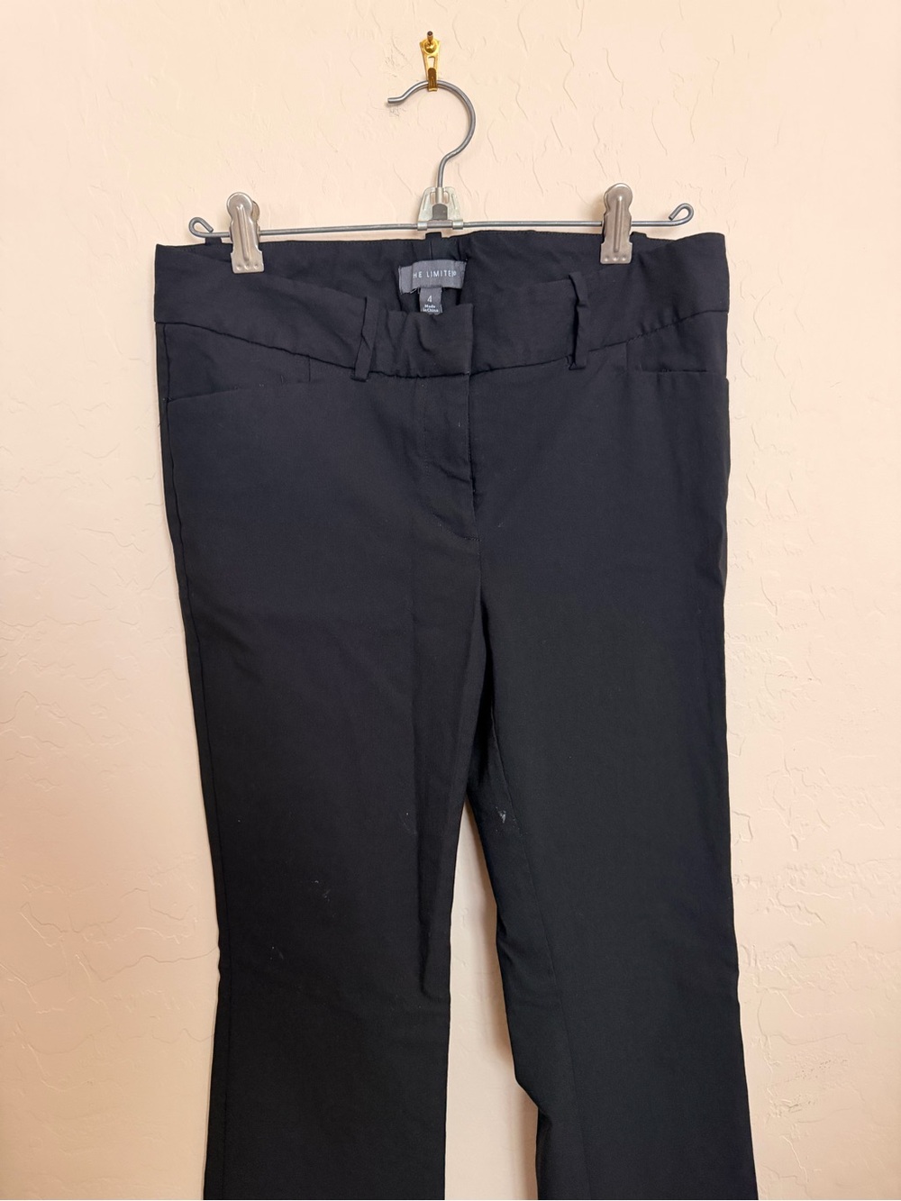 Express Black Mid-Rise Straight Leg Trousers